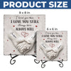 Custom Square Shaped Stone With Stand - Personalized Anniversary Wedding Gifts For Husband And Wife, Him And Her - Our Love Keeps Growing