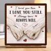 Custom 2-Layered Wooden Plaque - Personalized Anniversary Wedding Gifts For Husband And Wife, Him And Her - Still Falling For You