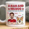 Custom Mug - Personalized Birthday Gifts For Dog Lovers, Dog Dad And Mom - Love Comes With Fur And Paws