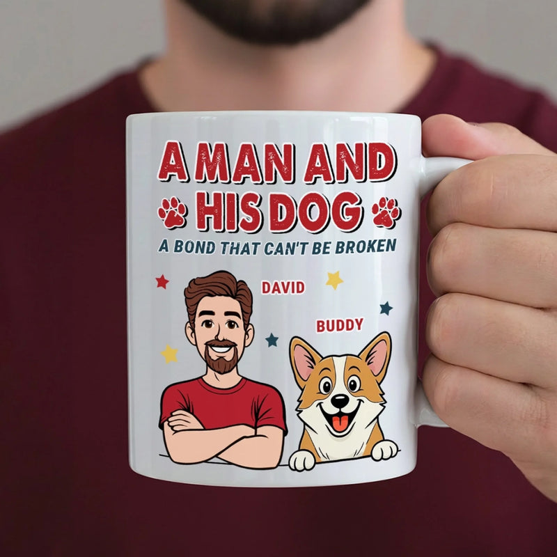 Custom Mug - Personalized Birthday Gifts For Dog Lovers, Dog Dad And Mom - Love Comes With Fur And Paws
