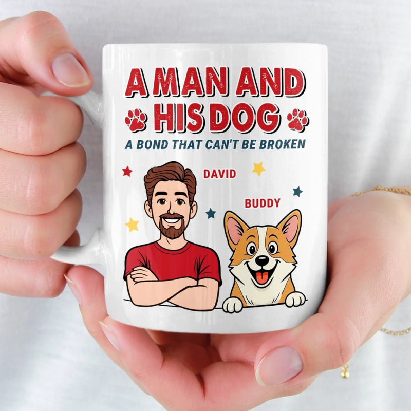 Custom Mug - Personalized Birthday Gifts For Dog Lovers, Dog Dad And Mom - Love Comes With Fur And Paws