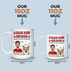 Custom Mug - Personalized Birthday Gifts For Dog Lovers, Dog Dad And Mom - Love Comes With Fur And Paws