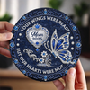 Custom Round Shaped Stone With Stand - Personalized Memorial Sympathy Gifts For Loss Of Mom, Dad - Forever Loved Never Forgotten