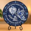 Custom Round Shaped Stone With Stand - Personalized Memorial Sympathy Gifts For Loss Of Mom, Dad - Forever Loved Never Forgotten