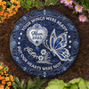 Custom Round Shaped Stone With Stand - Personalized Memorial Sympathy Gifts For Loss Of Mom, Dad - Forever Loved Never Forgotten