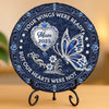 Custom Round Shaped Stone With Stand - Personalized Memorial Sympathy Gifts For Loss Of Mom, Dad - Forever Loved Never Forgotten