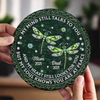 Custom Round Shaped Stone With Stand - Personalized Memorial Sympathy Gifts For Loss Of Mom, Dad - Your Memory Lives With Us