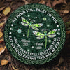 Custom Round Shaped Stone With Stand - Personalized Memorial Sympathy Gifts For Loss Of Mom, Dad - Your Memory Lives With Us