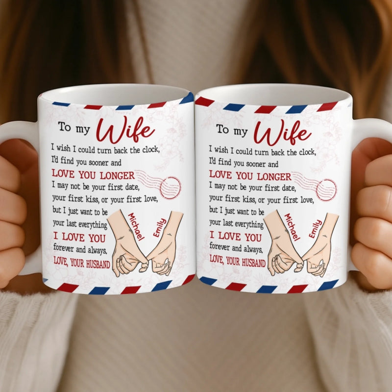 Custom Mug - Personalized Anniversary Wedding Gifts For Husband And Wife, Him And Her - Growing Old Side By Side