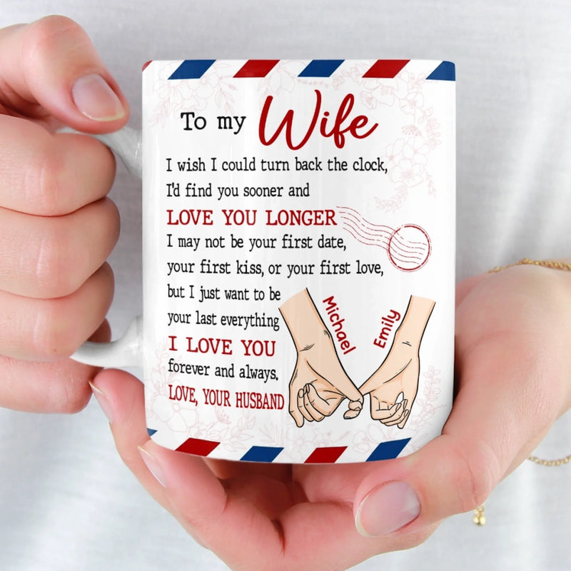 Custom Mug - Personalized Anniversary Wedding Gifts For Husband And Wife, Him And Her - Growing Old Side By Side