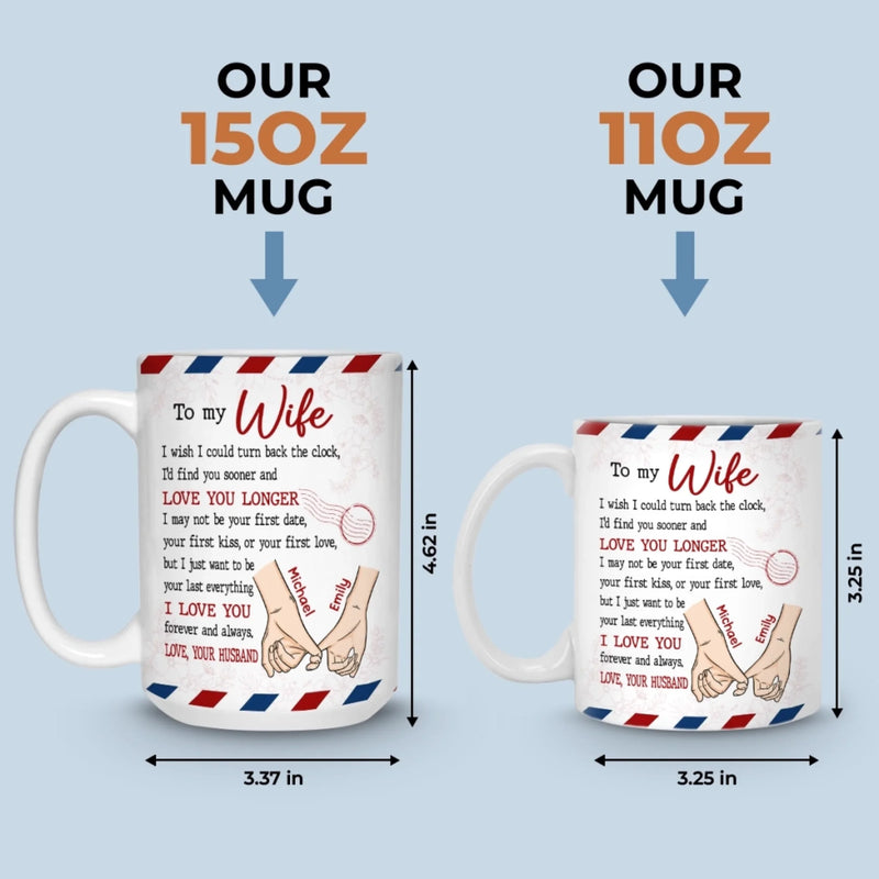 Custom Mug - Personalized Anniversary Wedding Gifts For Husband And Wife, Him And Her - Growing Old Side By Side