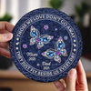 Custom Round Shaped Stone With Stand - Personalized Memorial Sympathy Gifts For Loss Of Mom, Dad - Always In Our Hearts