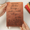 Custom Leather Writing Journal - Personalized Memorial Sympathy Gifts For Loss Of Mom, Dad - Your Love Is My Eternal Comfort