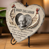 Custom Photo Heart Shaped Stone With Stand - Personalized Memorial Sympathy Gifts For Loss Of Mom, Dad - Forever In Memory
