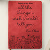 Custom Leather Writing Journal - Personalized Memorial Sympathy Gifts For Loss Of Mom, Dad - Your Love Is My Eternal Comfort