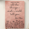 Custom Leather Writing Journal - Personalized Memorial Sympathy Gifts For Loss Of Mom, Dad - Your Love Is My Eternal Comfort