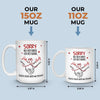 Custom 3D Inflated Effect Printed Mug - Personalized Anniversary Wedding Gifts For Husband And Wife, Him And Her - Our Love Starts With Coffee