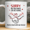Custom 3D Inflated Effect Printed Mug - Personalized Anniversary Wedding Gifts For Husband And Wife, Him And Her - Our Love Starts With Coffee