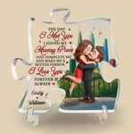 Custom Name Paris Couple Love Gifts - Personalized Shaped Acrylic Plaque