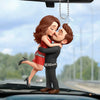 Custom Acrylic Car Ornament - Personalized Anniversary Wedding Gifts For Husband And Wife, Him And Her - Sealed With A Kiss
