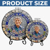 Custom Photo Round Shaped Stone With Stand - Personalized Memorial Sympathy Gifts For Loss Of Mom, Dad - I'm Always With You