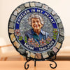 Custom Photo Round Shaped Stone With Stand - Personalized Memorial Sympathy Gifts For Loss Of Mom, Dad - I'm Always With You
