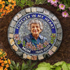 Custom Photo Round Shaped Stone With Stand - Personalized Memorial Sympathy Gifts For Loss Of Mom, Dad - I'm Always With You