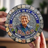 Custom Photo Round Shaped Stone With Stand - Personalized Memorial Sympathy Gifts For Loss Of Mom, Dad - I'm Always With You