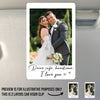 Custom Photo Car Visor Clip - Personalized Anniversary Wedding Gifts For Husband And Wife, Him And Her - Love Rides Along