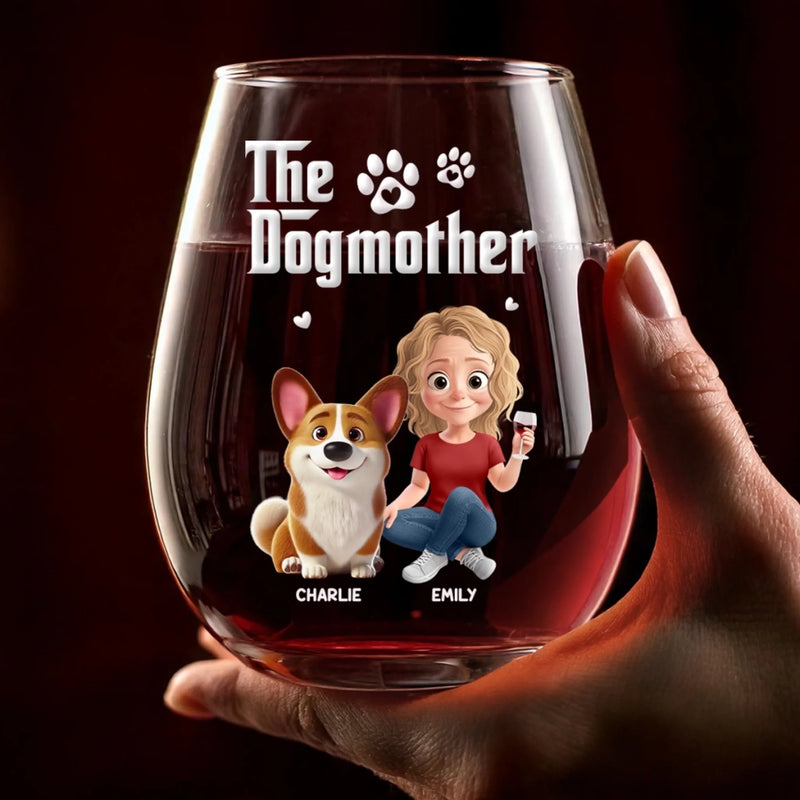 Custom Wine Glass - Personalized Birthday Gifts For Dog Lovers, Dog Dad And Mom - Pawfect Night