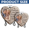 Custom Photo Heart Shaped Stone With Stand - Personalized Anniversary Wedding Gifts For Husband And Wife, Him And Her - Side By Side Feels Right