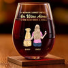 Custom Wine Glass - Personalized Birthday Gifts For Dog Lovers, Dog Dad And Mom - Cheers To Paws