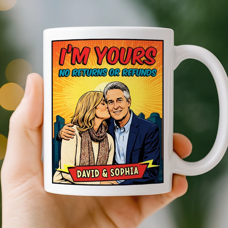 Custom Photo Mug - Personalized Anniversary Wedding Gifts For Husband And Wife, Him And Her - Built On Care And Trust