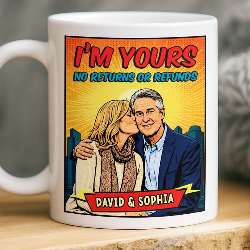Custom Photo Mug - Personalized Anniversary Wedding Gifts For Husband And Wife, Him And Her - Built On Care And Trust