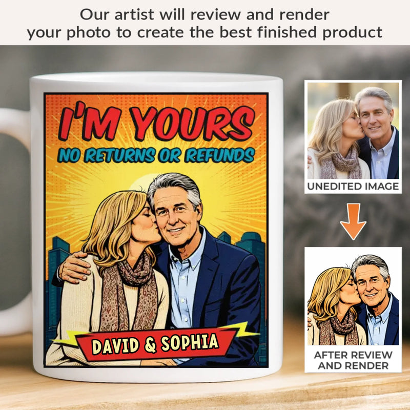 Custom Photo Mug - Personalized Anniversary Wedding Gifts For Husband And Wife, Him And Her - Built On Care And Trust