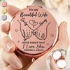 Custom Compact Mirror - Personalized Anniversary Wedding Gifts For Husband And Wife, Him And Her - You Make Life Softer