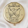 Custom Compact Mirror - Personalized Anniversary Wedding Gifts For Husband And Wife, Him And Her - You Make Life Softer