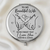 Custom Compact Mirror - Personalized Anniversary Wedding Gifts For Husband And Wife, Him And Her - You Make Life Softer