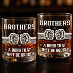 Custom Whiskey Glass - Personalized Birthday Gifts For Brothers - Raised Together, Bonded Forever