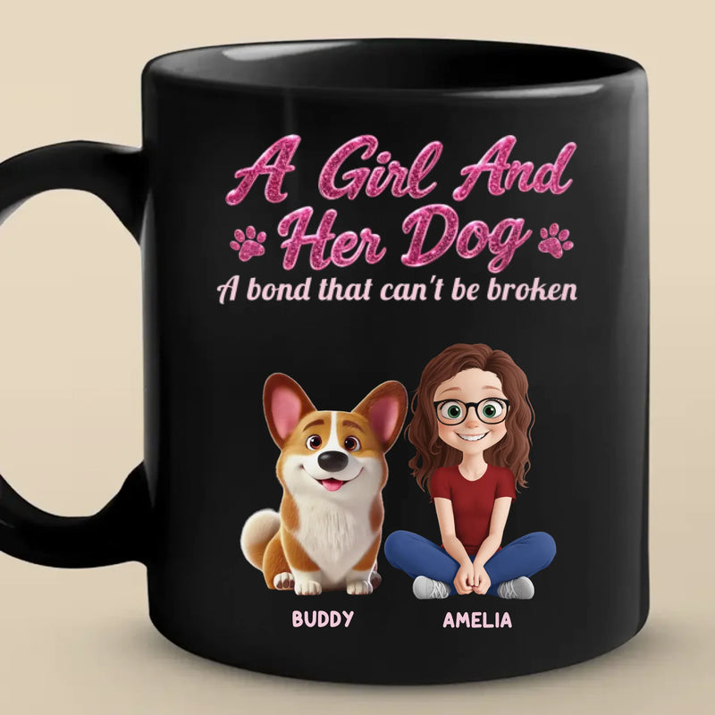 Custom Black Mug - Personalized Birthday Gifts For Dog Lovers, Dog Dad And Mom - Home Feels Warmer