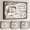 Custom Photo Horizontal Poster - Personalized Anniversary Wedding Gifts For Husband And Wife, Him And Her - Love Grows With You