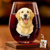 Custom Photo Wine Glass - Personalized Birthday Gifts For Dog Cat Lovers, Dog Dad And Mom, Cat Owners - Cheers To Dog Parents