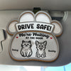Custom Car Visor Clip - Personalized Birthday Gifts For Dog Cat Lovers, Dog Dad And Mom, Cat Owners - Drive Safe, Love Waits