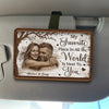 Custom Photo Car Visor Clip - Personalized Anniversary Wedding Gifts For Husband And Wife, Him And Her - Together We Feel Safe