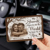 Custom Photo Car Visor Clip - Personalized Anniversary Wedding Gifts For Husband And Wife, Him And Her - Together We Feel Safe