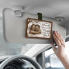 Custom Photo Car Visor Clip - Personalized Anniversary Wedding Gifts For Husband And Wife, Him And Her - Together We Feel Safe