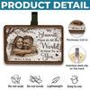 Custom Photo Car Visor Clip - Personalized Anniversary Wedding Gifts For Husband And Wife, Him And Her - Together We Feel Safe
