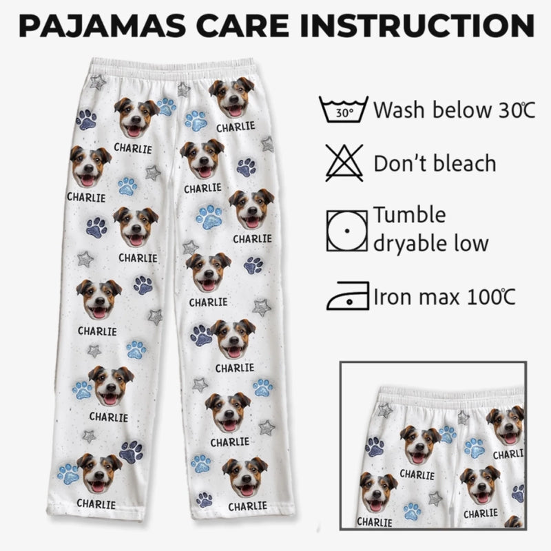 Custom Photo Pajama Pants - Personalized Birthday Gifts For Dog Cat Lovers, Dog Dad And Mom, Cat Owners - Sleep Happy, Wake Furry