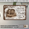Custom Photo Car Visor Clip - Personalized Anniversary Wedding Gifts For Husband And Wife, Him And Her - Together We Feel Safe