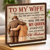 Custom 2-Layered Wooden Plaque - Personalized Anniversary Wedding Gifts For Husband And Wife, Him And Her - Our Bond Feels Natural